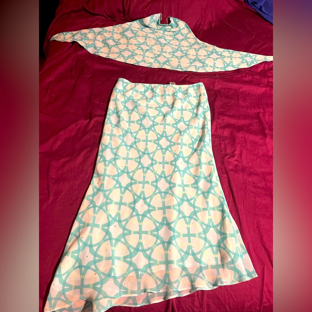 Express halter top and skirt set